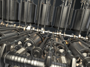 v12 engine working animated 3D Model