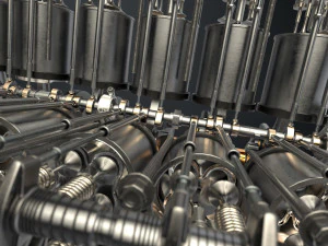 v12 engine working animated 3D Model