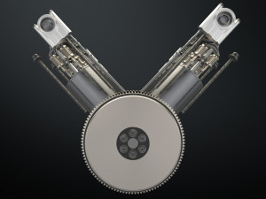 v12 engine working animated 3D Model