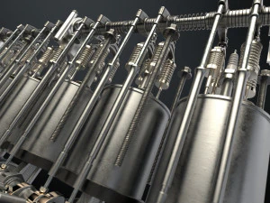 v12 engine working animated 3D Model