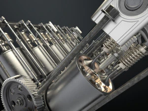 v12 engine working animated 3D Model