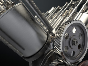 v12 engine working animated 3D Model