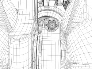 v12 engine working animated 3D Model