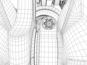 v12 engine working animated 3D Model