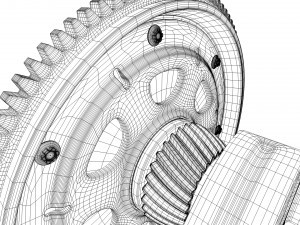 v12 engine working animated 3D Model