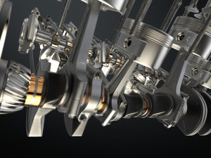 v8 engine working animated 3Dモデル