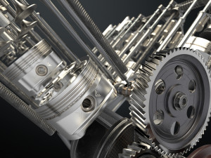 v8 engine working animated 3Dモデル
