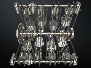 v8 engine working animated 3Dモデル