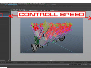 v8 engine working animated 3D Model