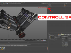 V6 engine working animated 3D मॉडल