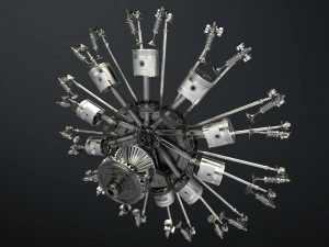 motor de avi&oacute;n Modelo 3D