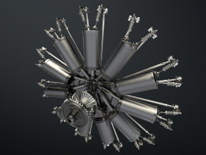 aircraft engine Modello 3D