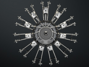 aircraft engine Modello 3D