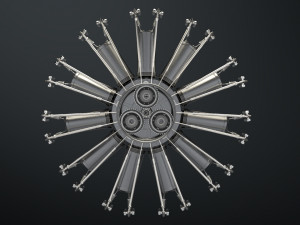 aircraft engine Modello 3D