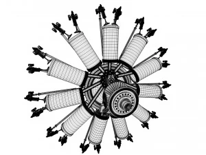 motor de avi&oacute;n Modelo 3D