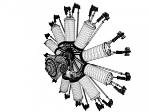 motor de avi&oacute;n Modelo 3D
