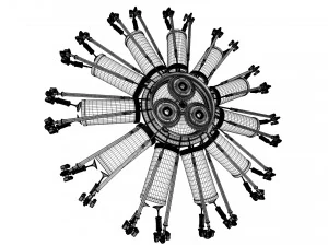 motor de avi&oacute;n Modelo 3D