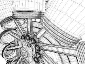 motor de avi&oacute;n Modelo 3D