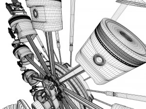 motor de avi&oacute;n Modelo 3D
