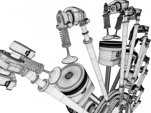 motor de avi&oacute;n Modelo 3D