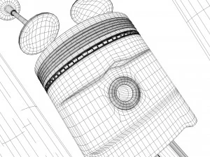 motor de avi&oacute;n Modelo 3D