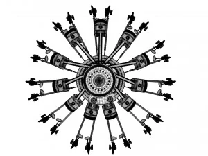 motor de avi&oacute;n Modelo 3D