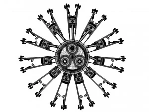 motor de avi&oacute;n Modelo 3D