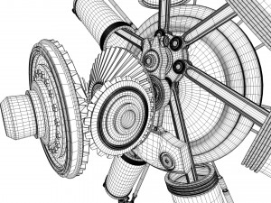 aircraft engine 3D Модель