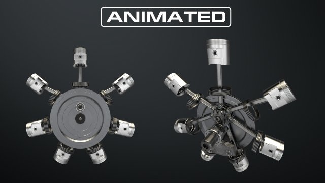 aircraft engine 3Dモデル .c4d .max .obj .3ds .fbx .stl .blend 