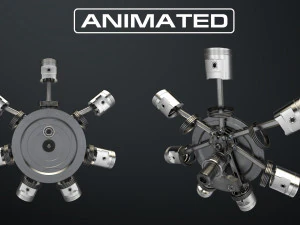 motor de avi&oacute;n Modelo 3D