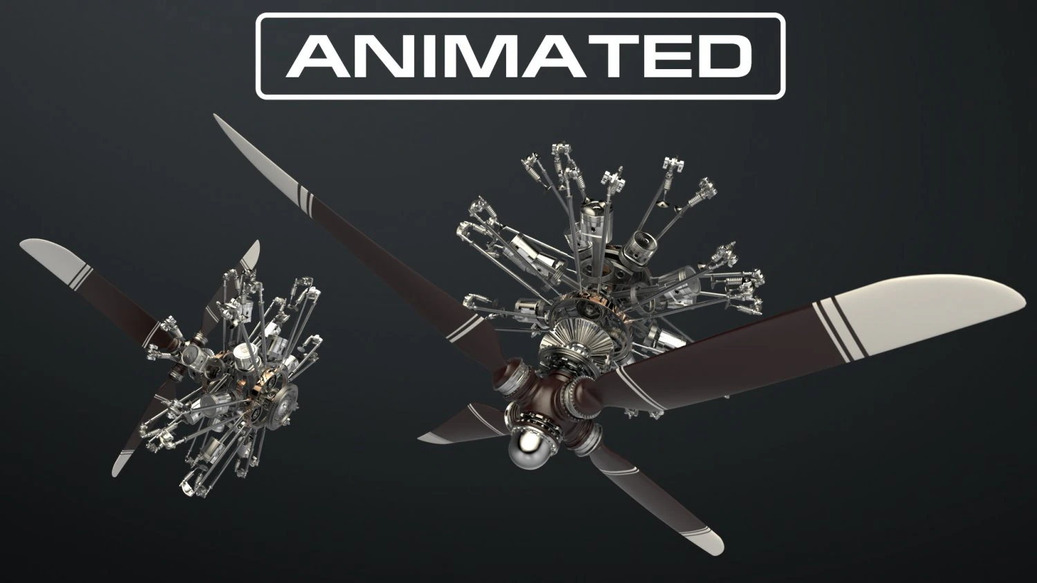 aircraft engine 3D Model .c4d .max .obj .3ds .fbx .stl .blend 