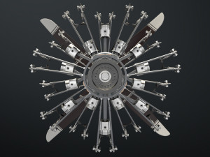 aircraft engine 3D 모델