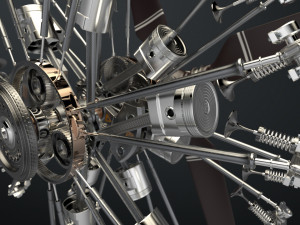 aircraft engine 3D 모델