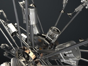aircraft engine 3D 모델
