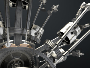 aircraft engine 3D 모델