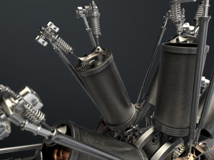 aircraft engine 3D 모델
