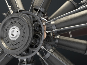 aircraft engine 3D 모델