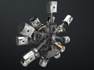 aircraft engine 3D 모델