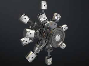 aircraft engine 3D 모델