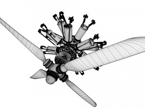 aircraft engine 3D 모델