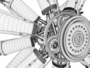 aircraft engine 3D 모델