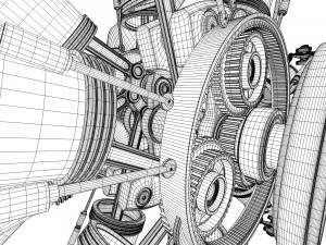 aircraft engine 3D 모델