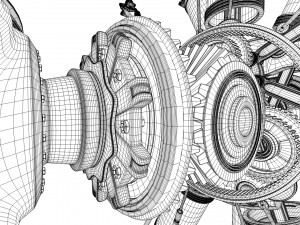 aircraft engine 3D 모델