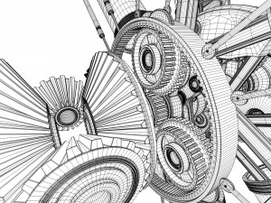 aircraft engine 3D 모델