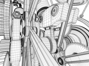 aircraft engine 3D 모델