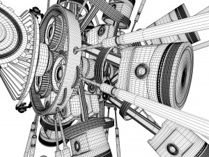 aircraft engine 3D 모델