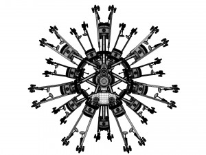 aircraft engine 3D 모델