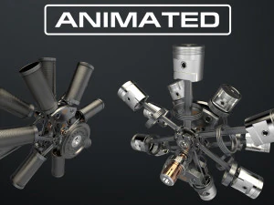 motor de avi&oacute;n Modelo 3D