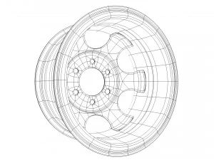 자동차 림 3D 모델