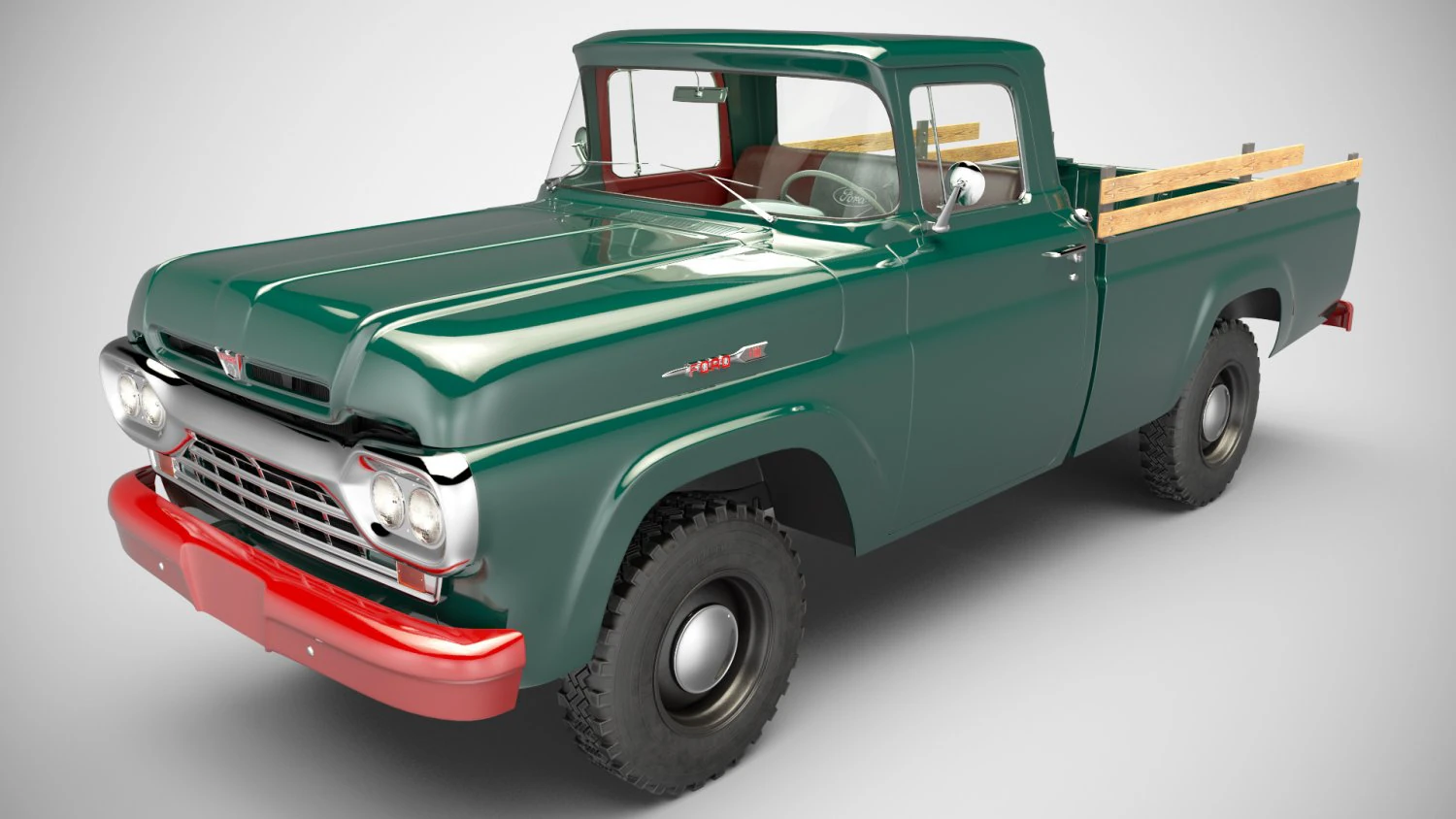 ford-f-100 3D Model .c4d .max .obj .3ds .fbx .stl .blend 